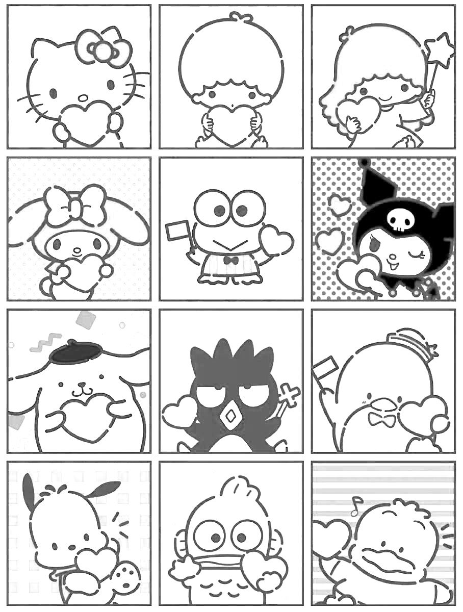 Sanrio Coloring Pages Printable Aesthetic 76