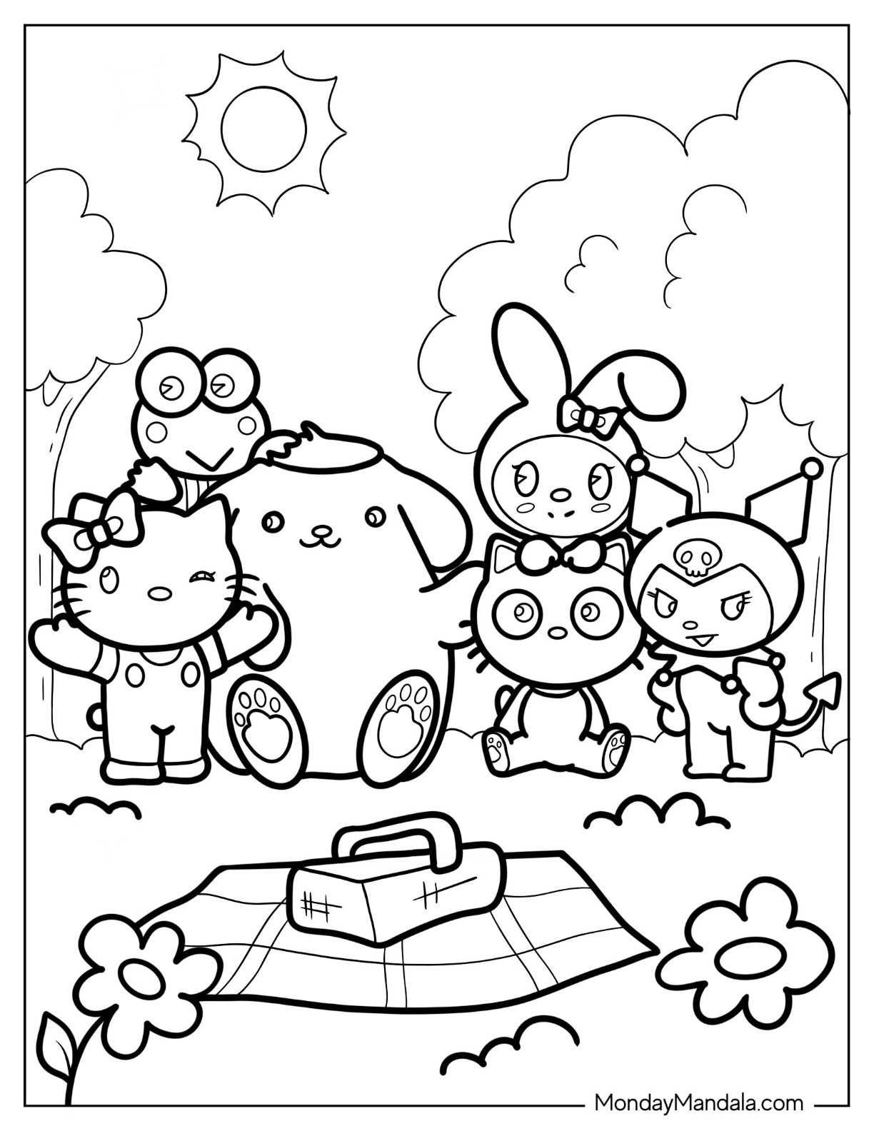 Sanrio Coloring Pages Printable Aesthetic 85