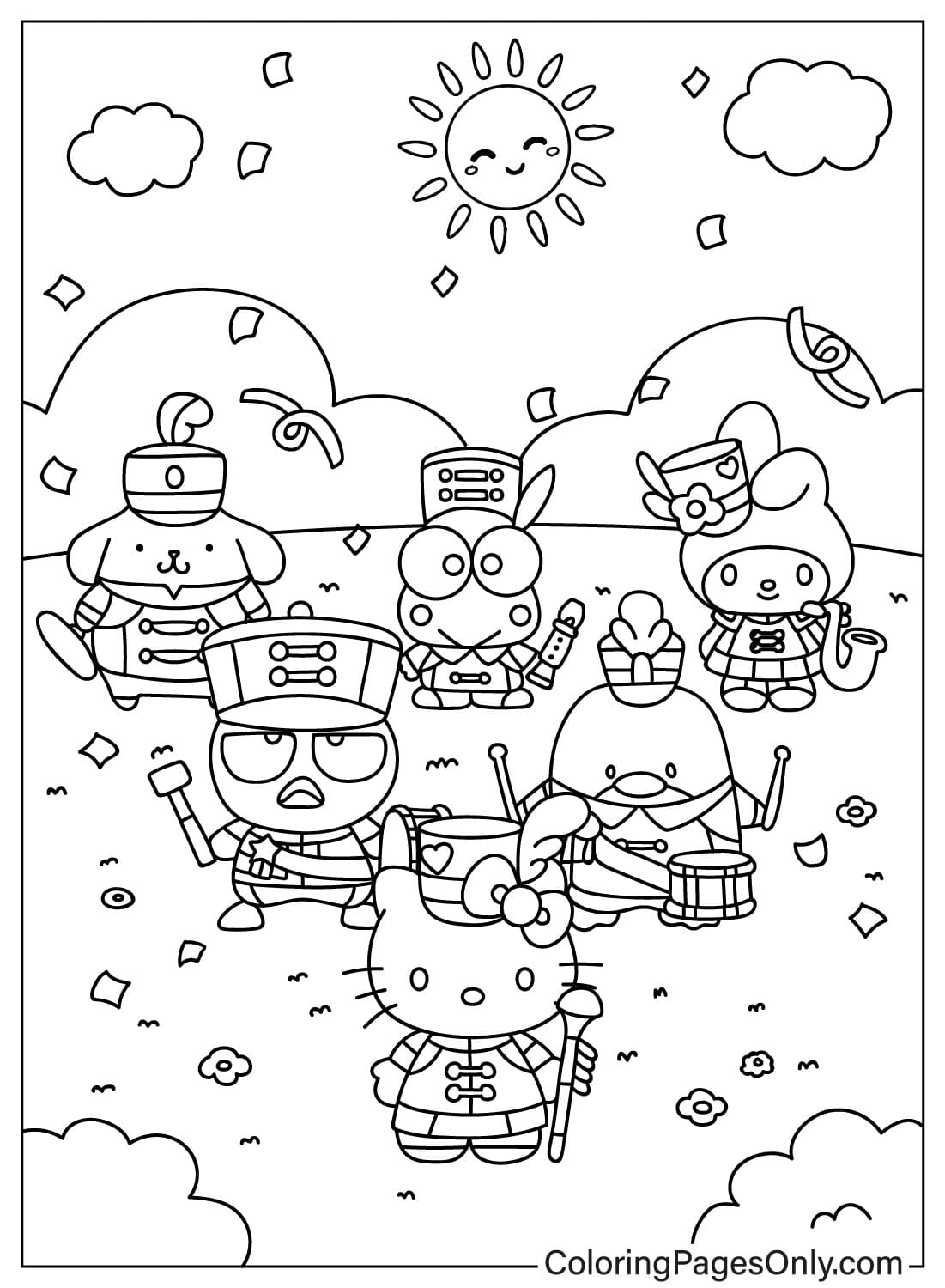 Sanrio Coloring Pages Printable Aesthetic 90