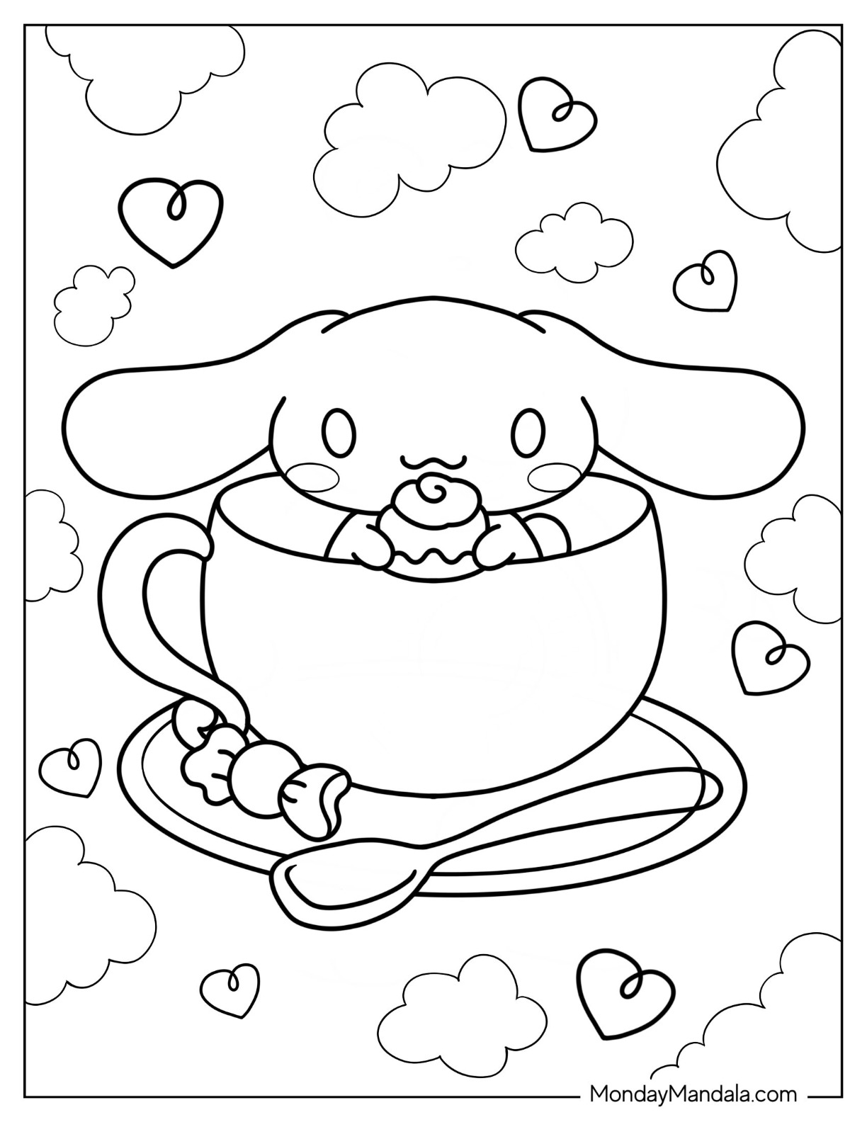 Sanrio Coloring Pages Printable Aesthetic 91