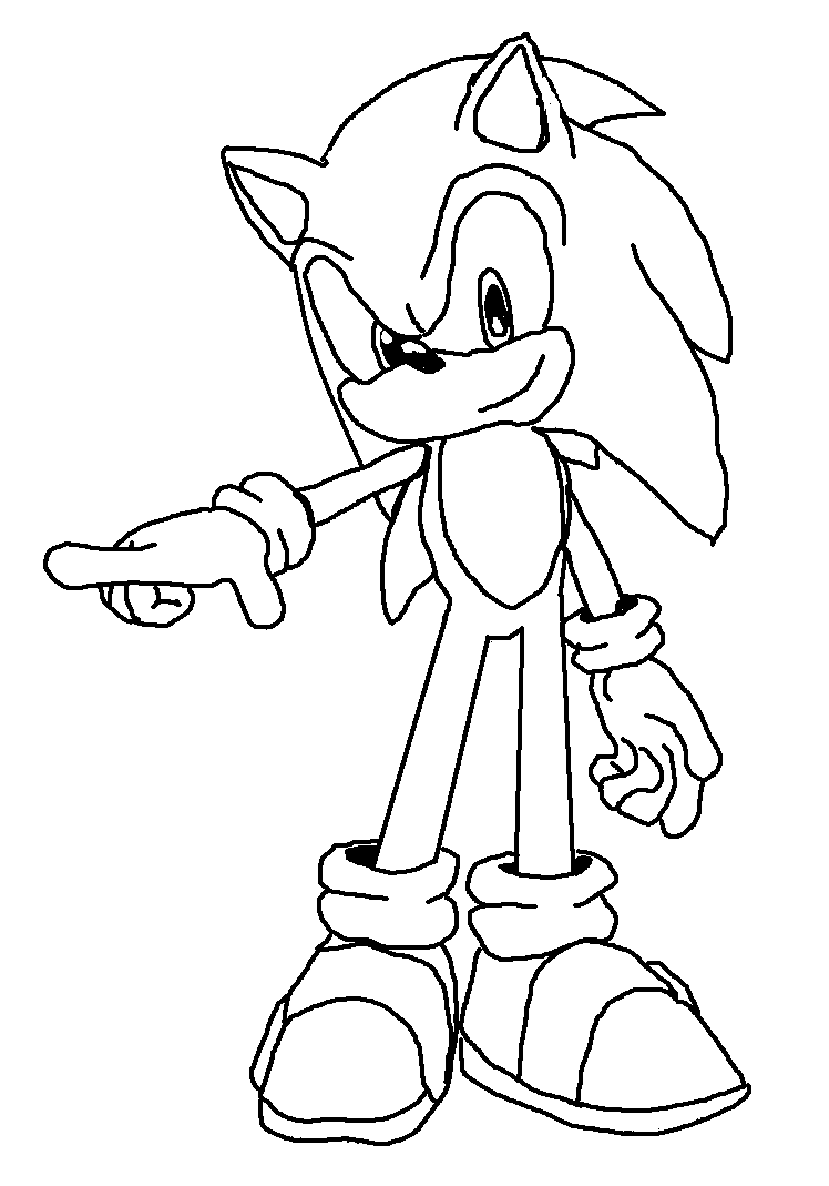 Super Sonic Coloring Pages Free Printable 1