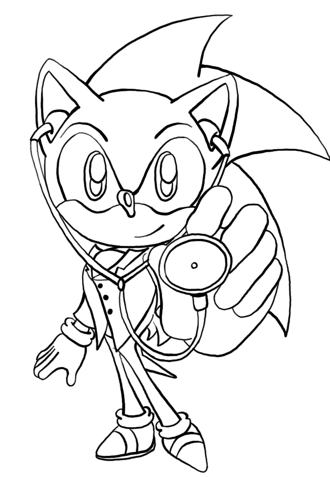 Super Sonic Coloring Pages Free Printable 10