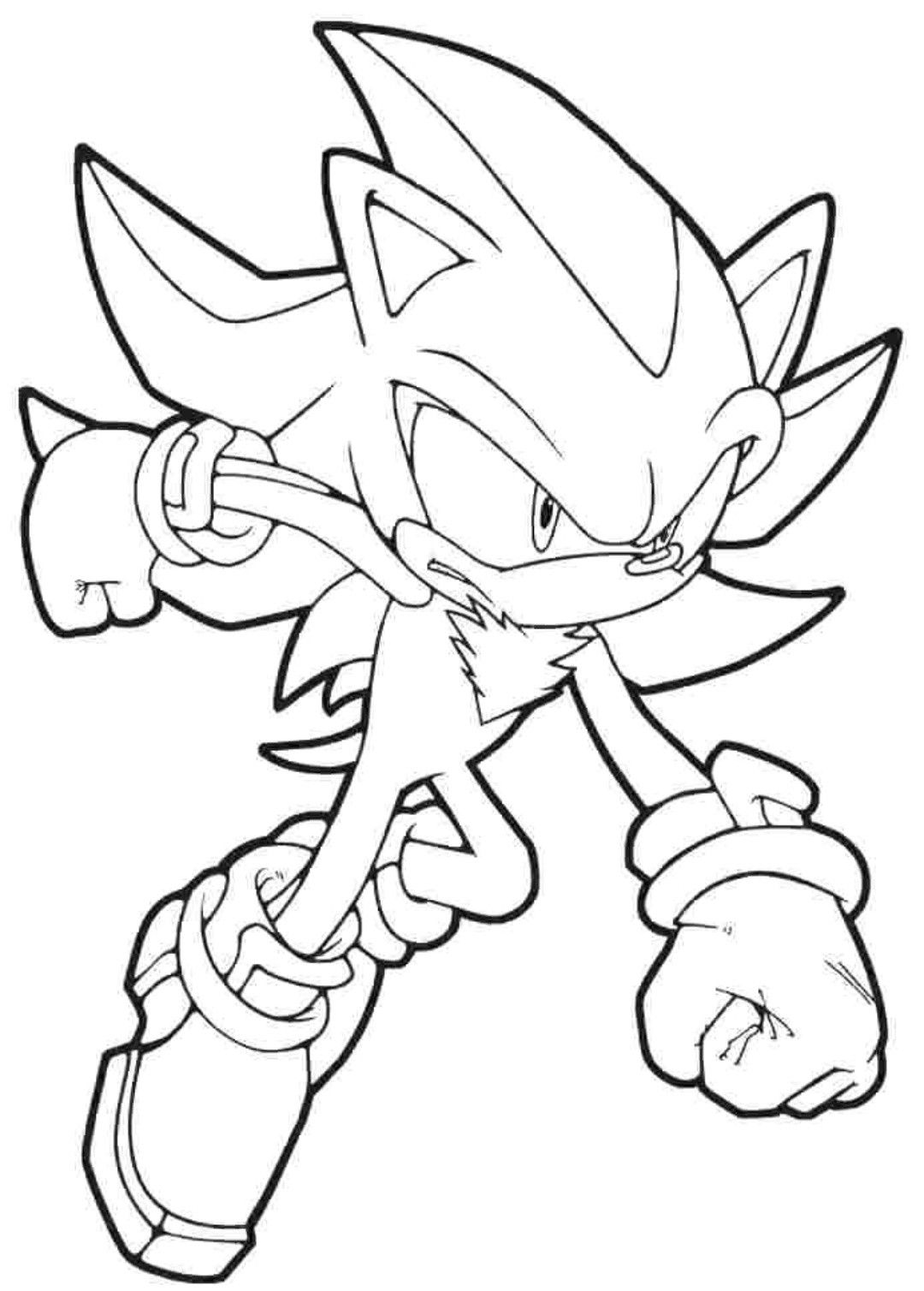 Super Sonic Coloring Pages Free Printable 100