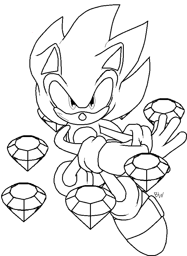 Super Sonic Coloring Pages Free Printable 101