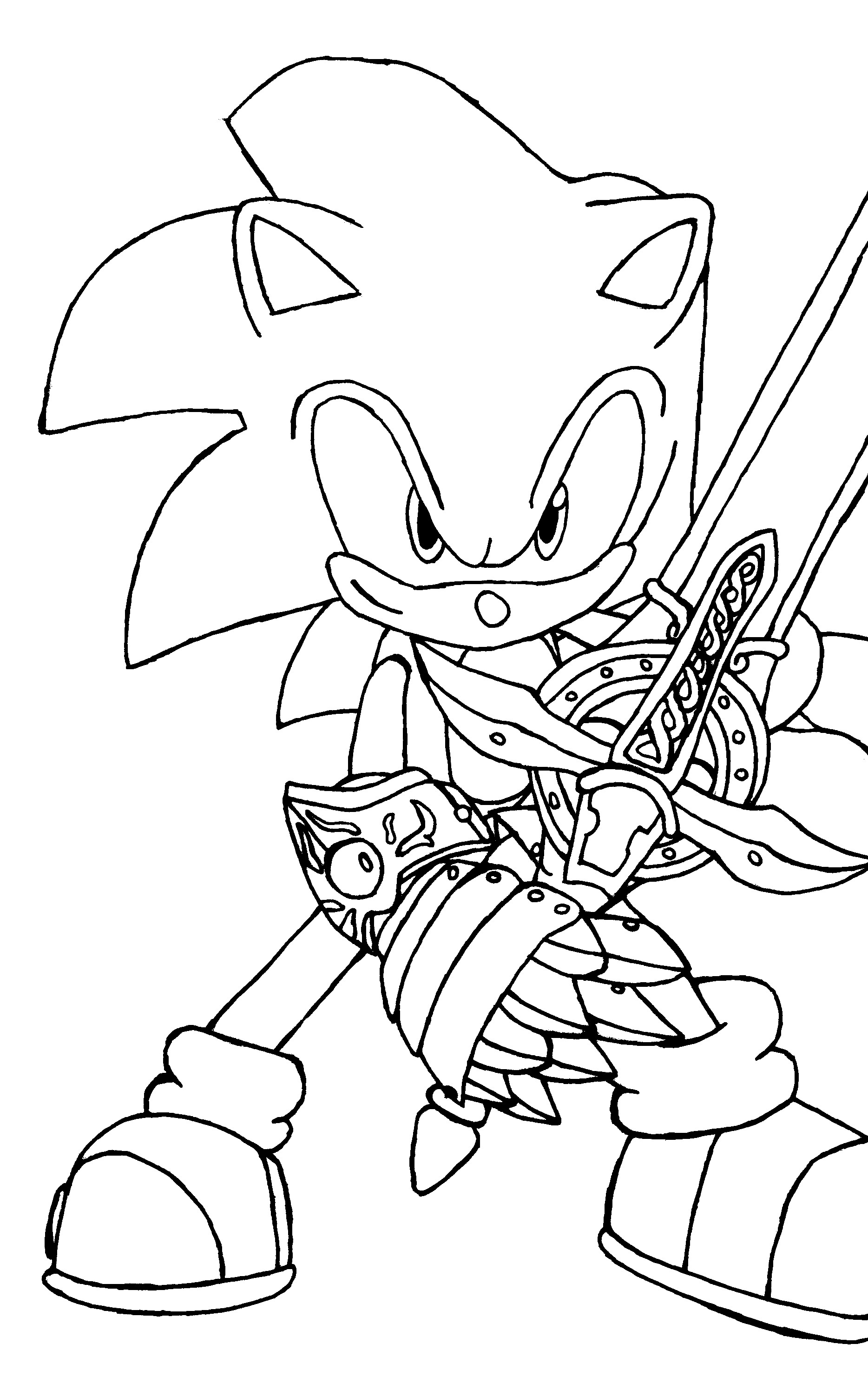 Super Sonic Coloring Pages Free Printable 102