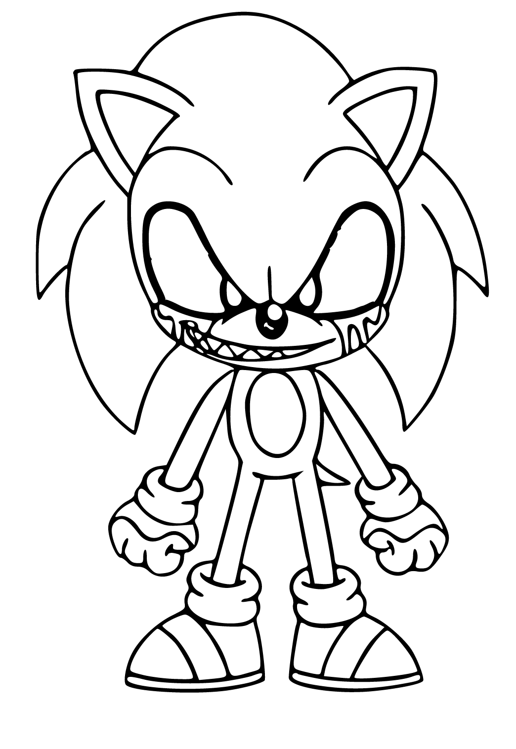 Super Sonic Coloring Pages Free Printable 103