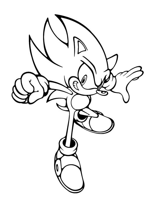 Super Sonic Coloring Pages Free Printable 106