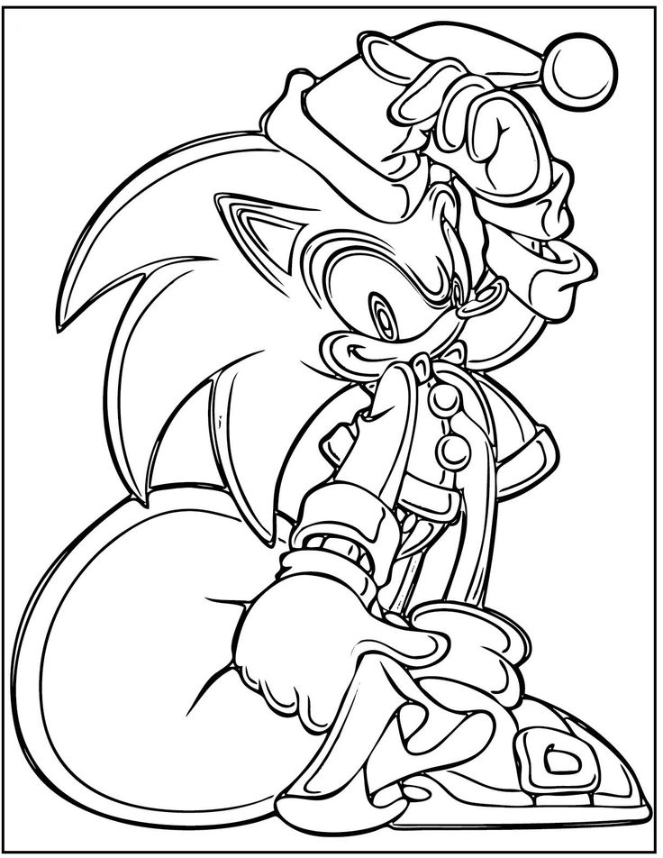 Super Sonic Coloring Pages Free Printable 11