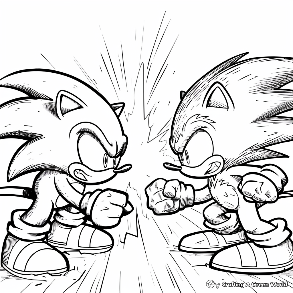 Super Sonic Coloring Pages Free Printable 116