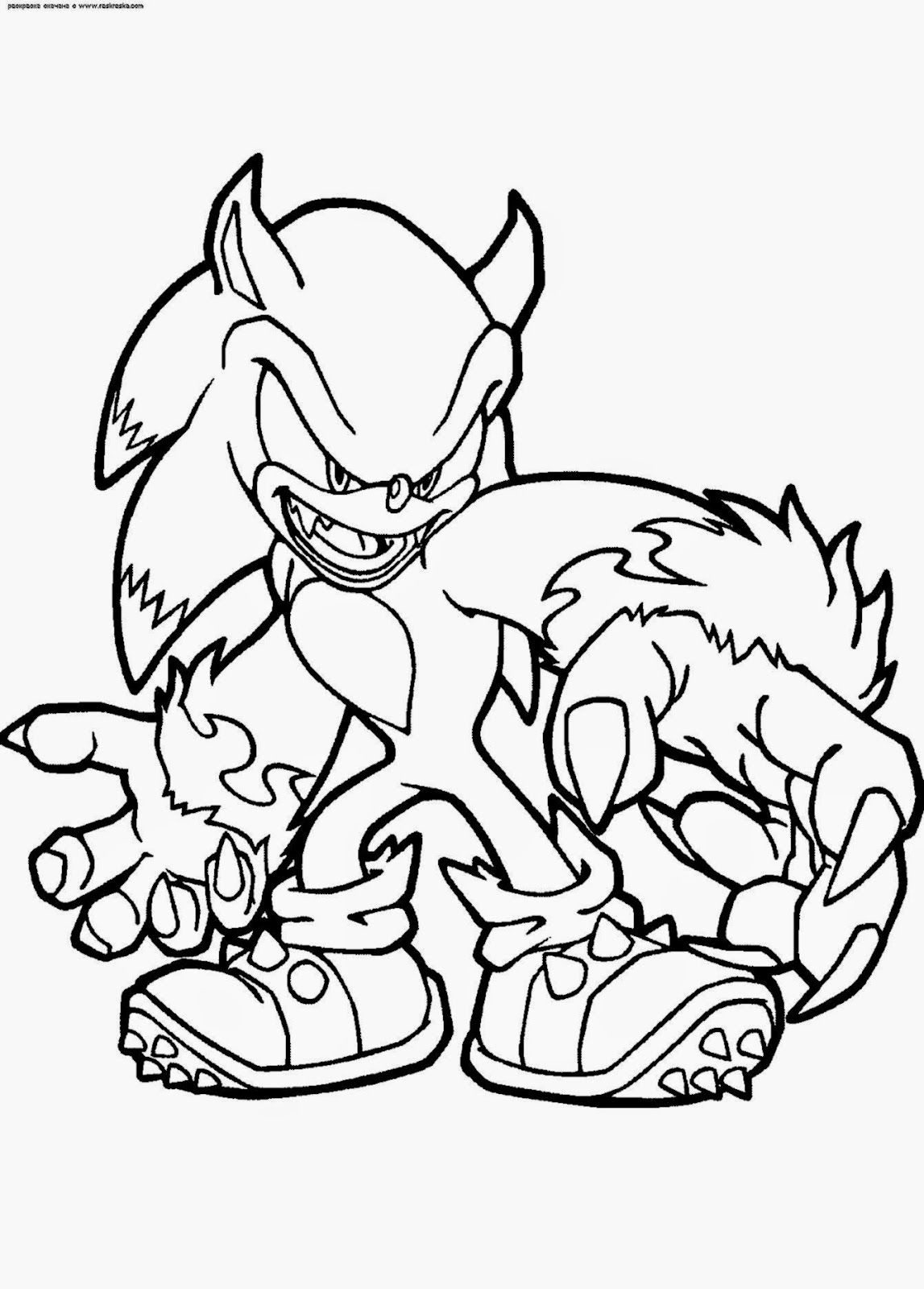 Super Sonic Coloring Pages Free Printable 119