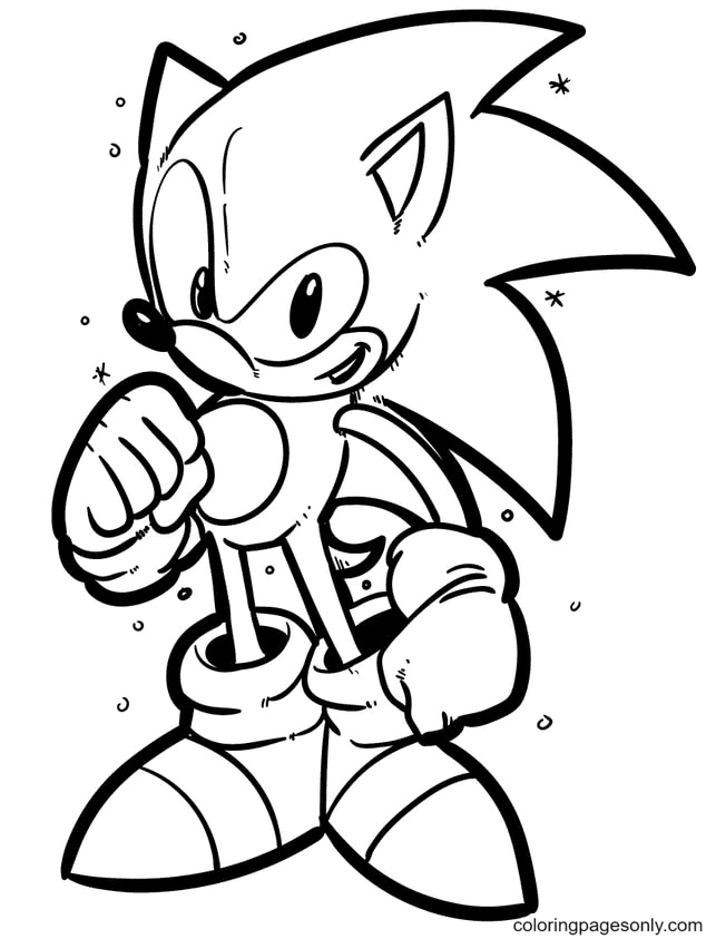 Super Sonic Coloring Pages Free Printable 13