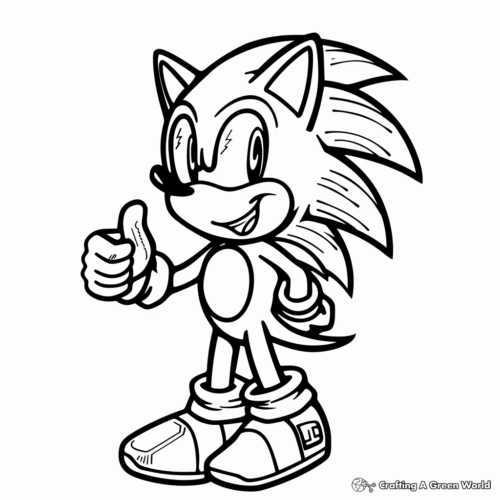 Super Sonic Coloring Pages Free Printable 130