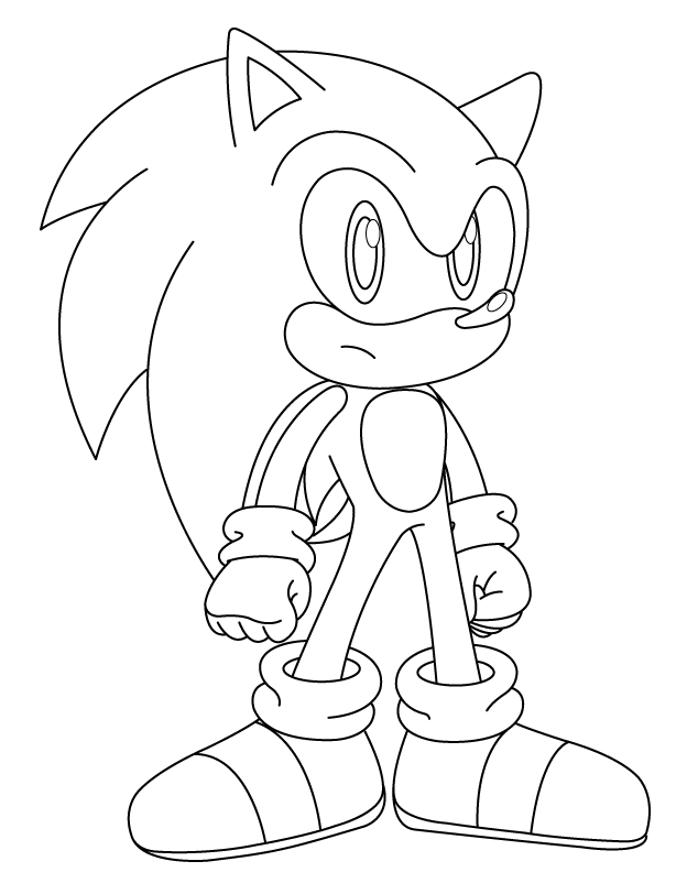 Super Sonic Coloring Pages Free Printable 17