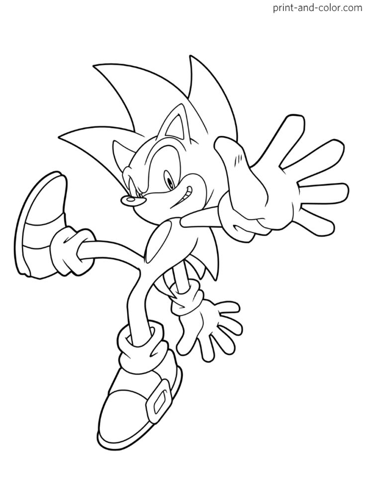 Super Sonic Coloring Pages Free Printable 18