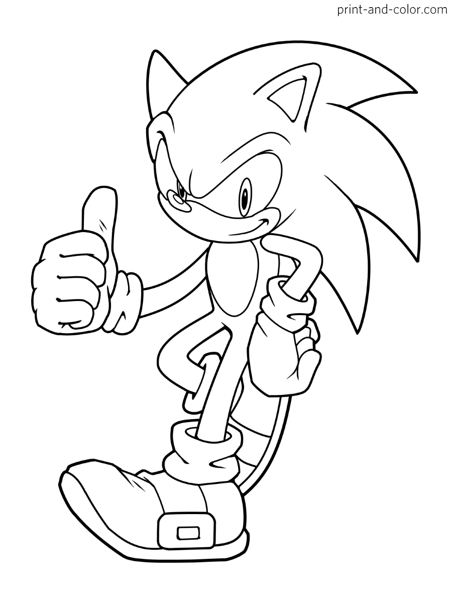 Super Sonic Coloring Pages Free Printable 21