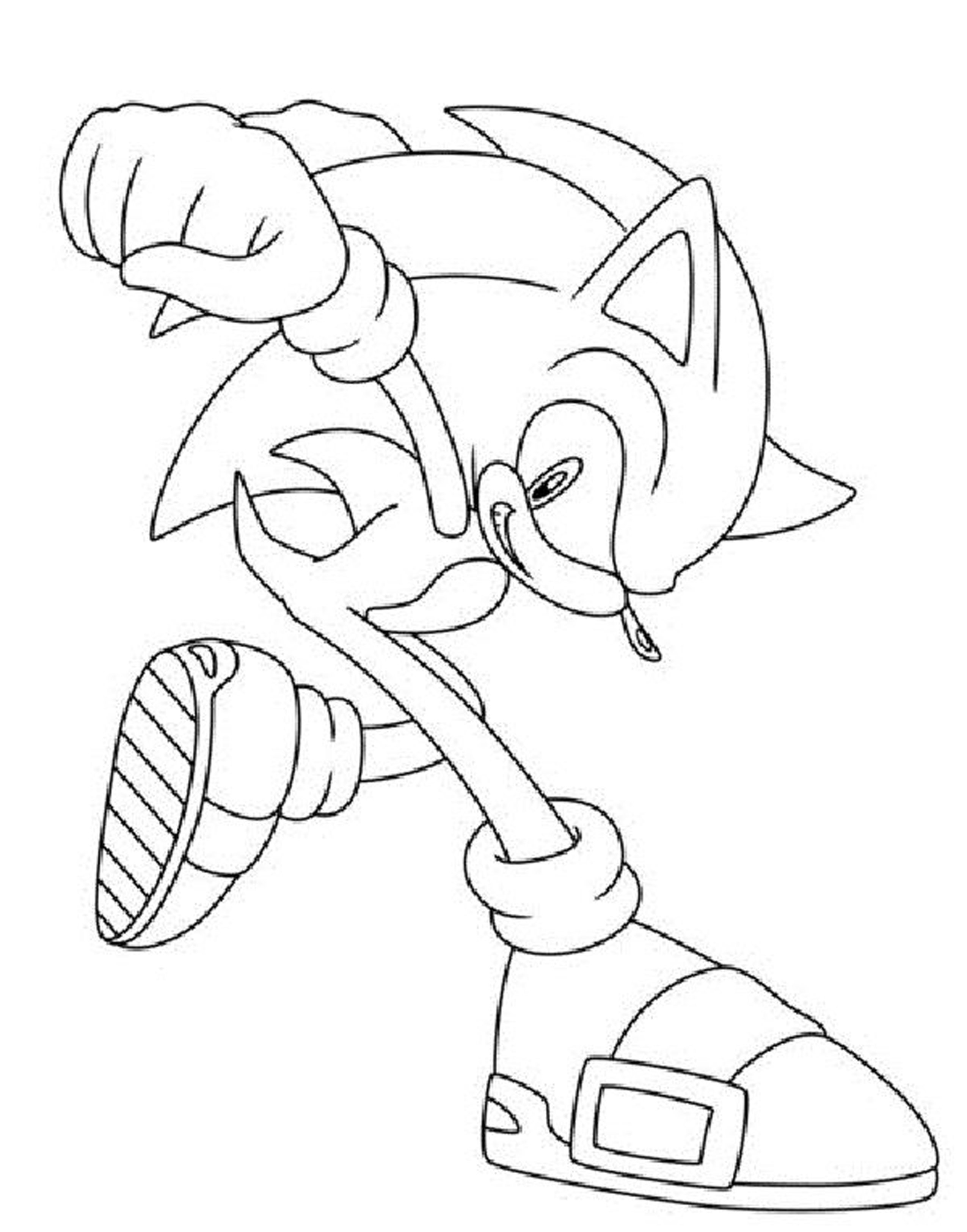 Super Sonic Coloring Pages Free Printable 22