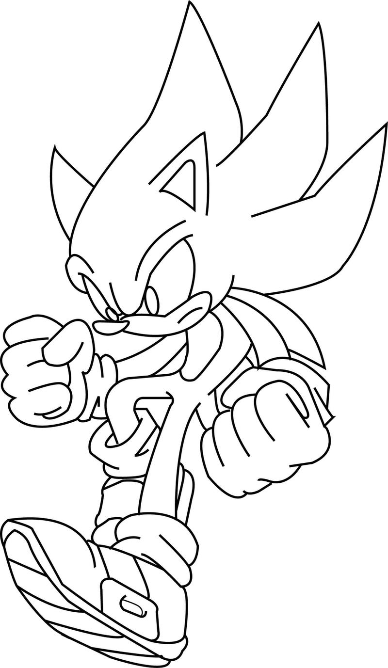 Super Sonic Coloring Pages Free Printable 23