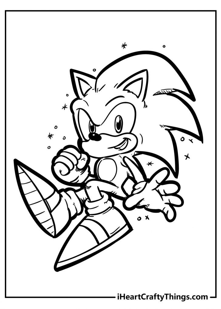 Super Sonic Coloring Pages Free Printable 25