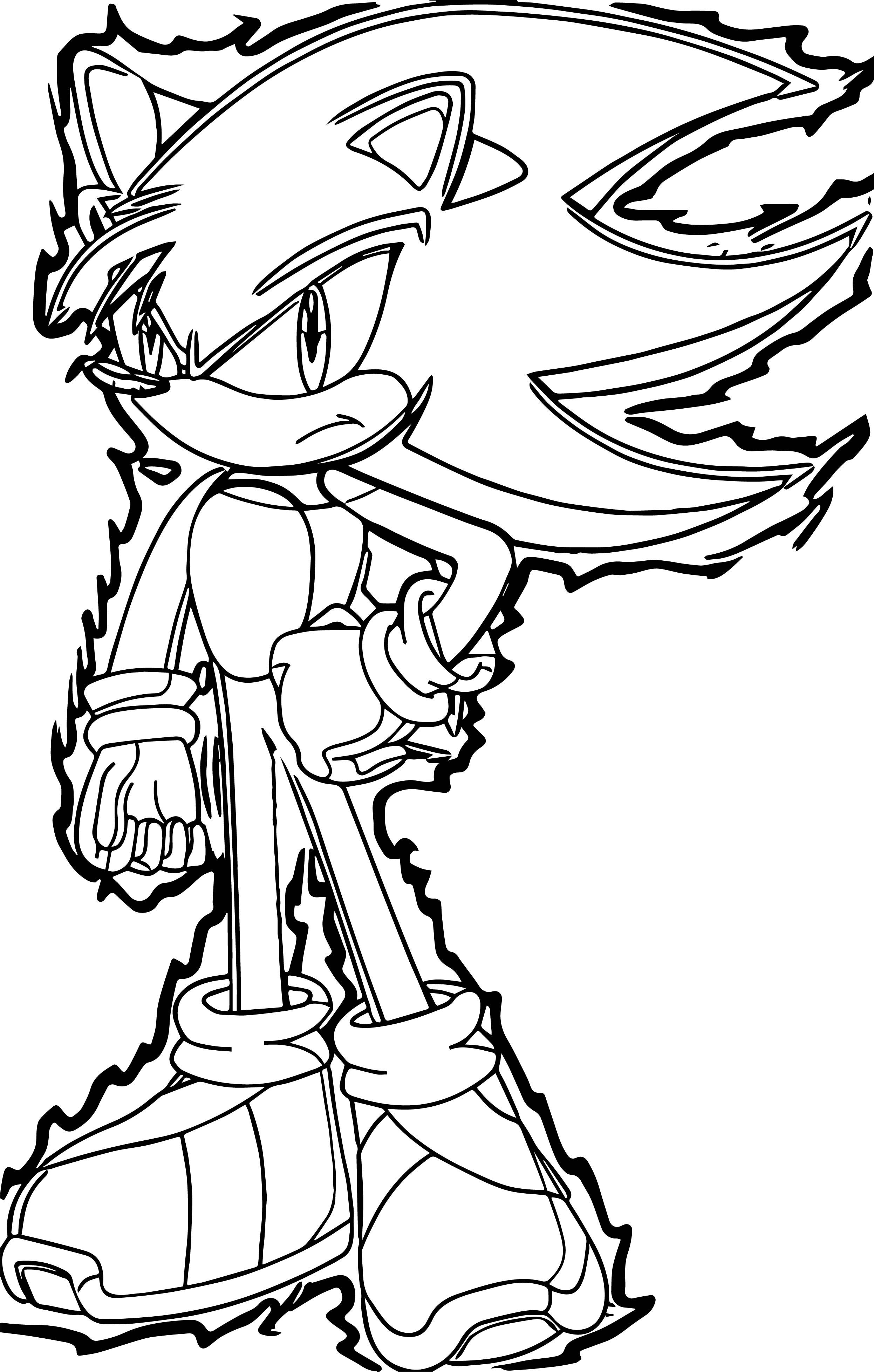 Super Sonic Coloring Pages Free Printable 3