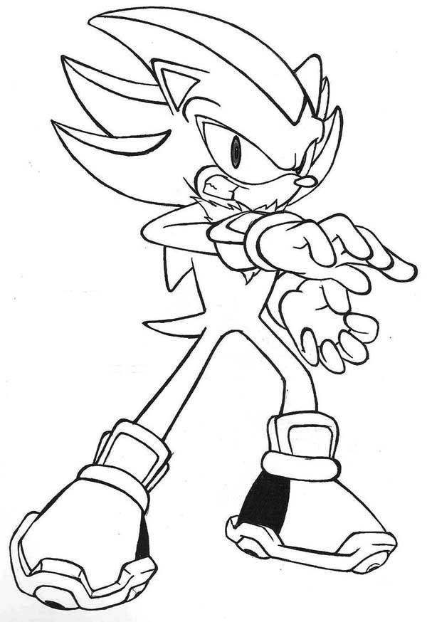 Super Sonic Coloring Pages Free Printable 33