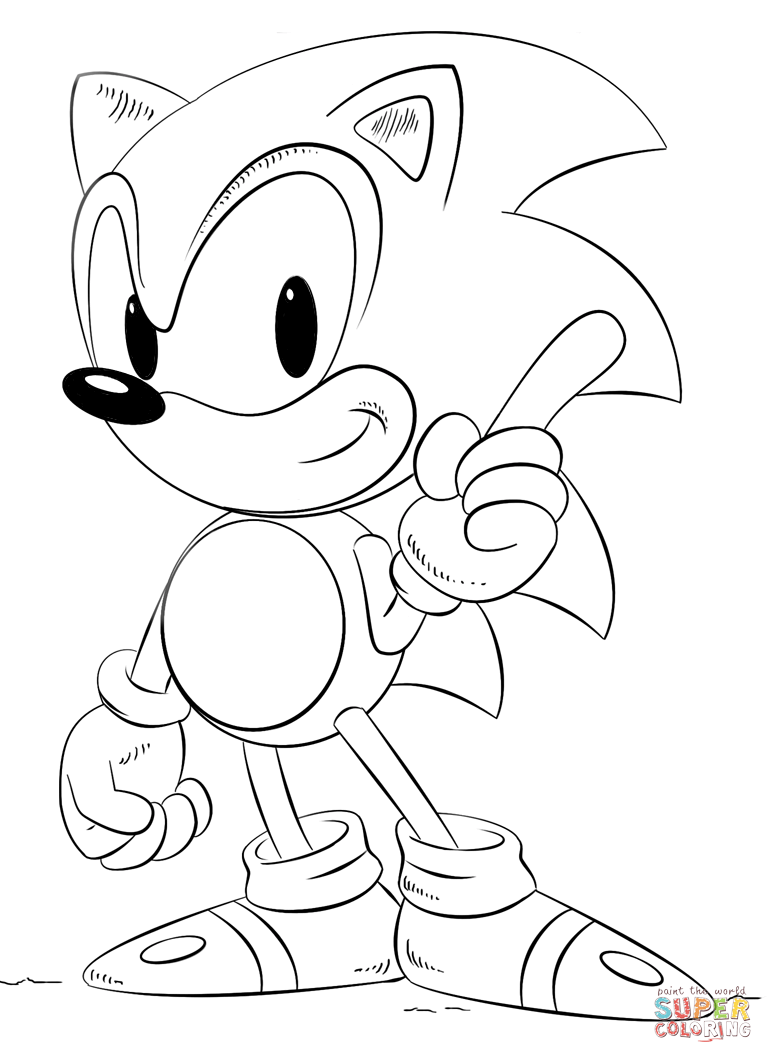 Super Sonic Coloring Pages Free Printable 36