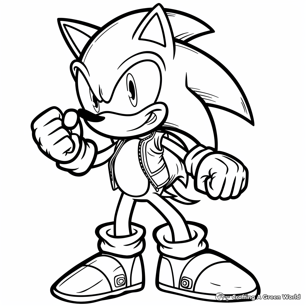 Super Sonic Coloring Pages Free Printable 49