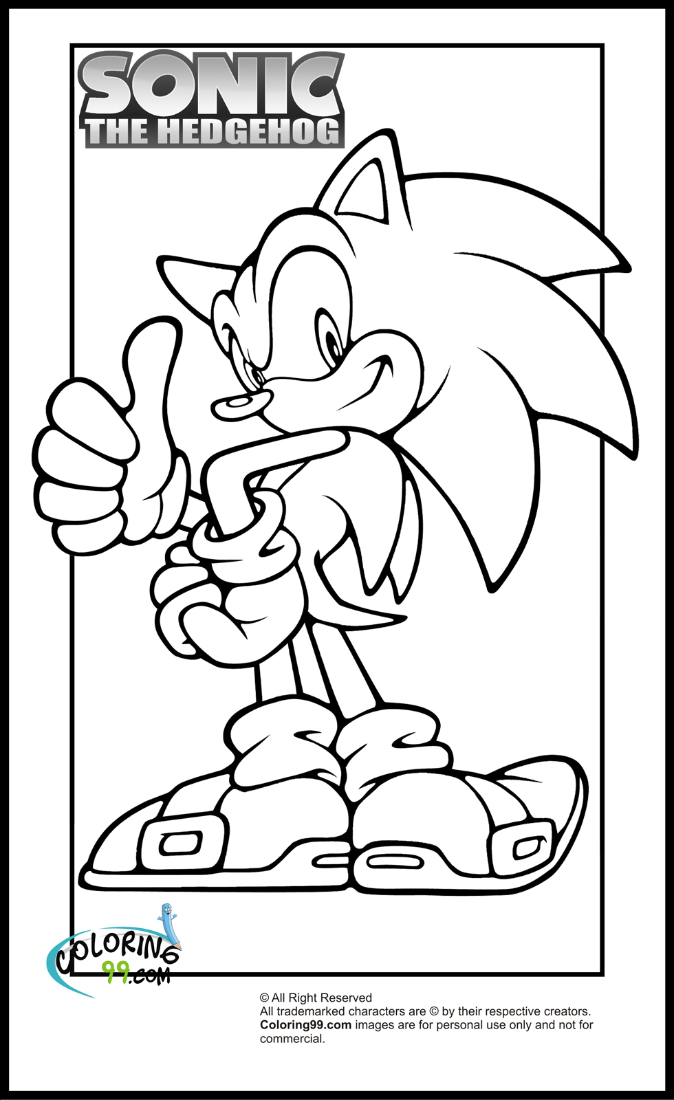 Super Sonic Coloring Pages Free Printable 51