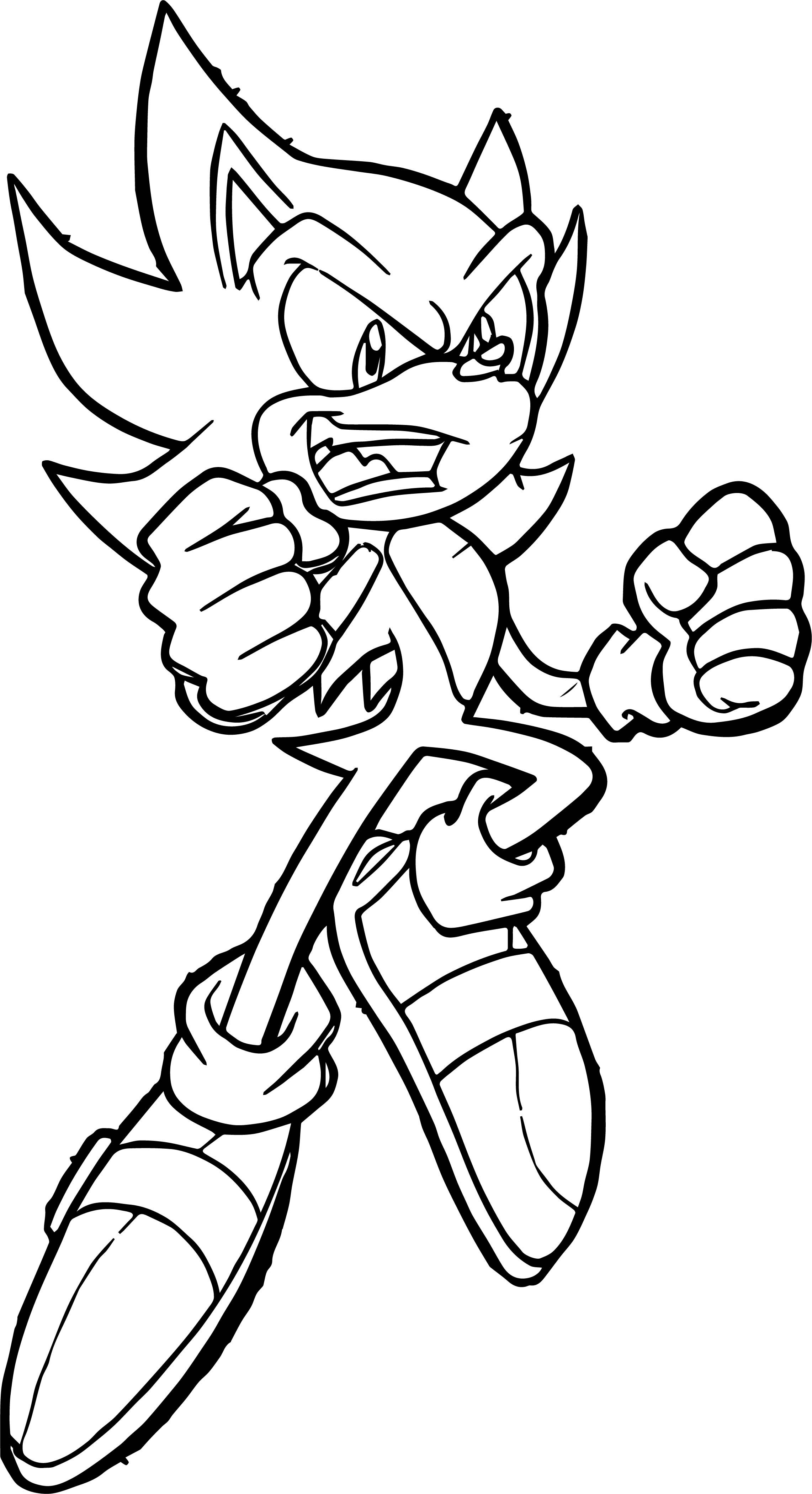 Super Sonic Coloring Pages Free Printable 53