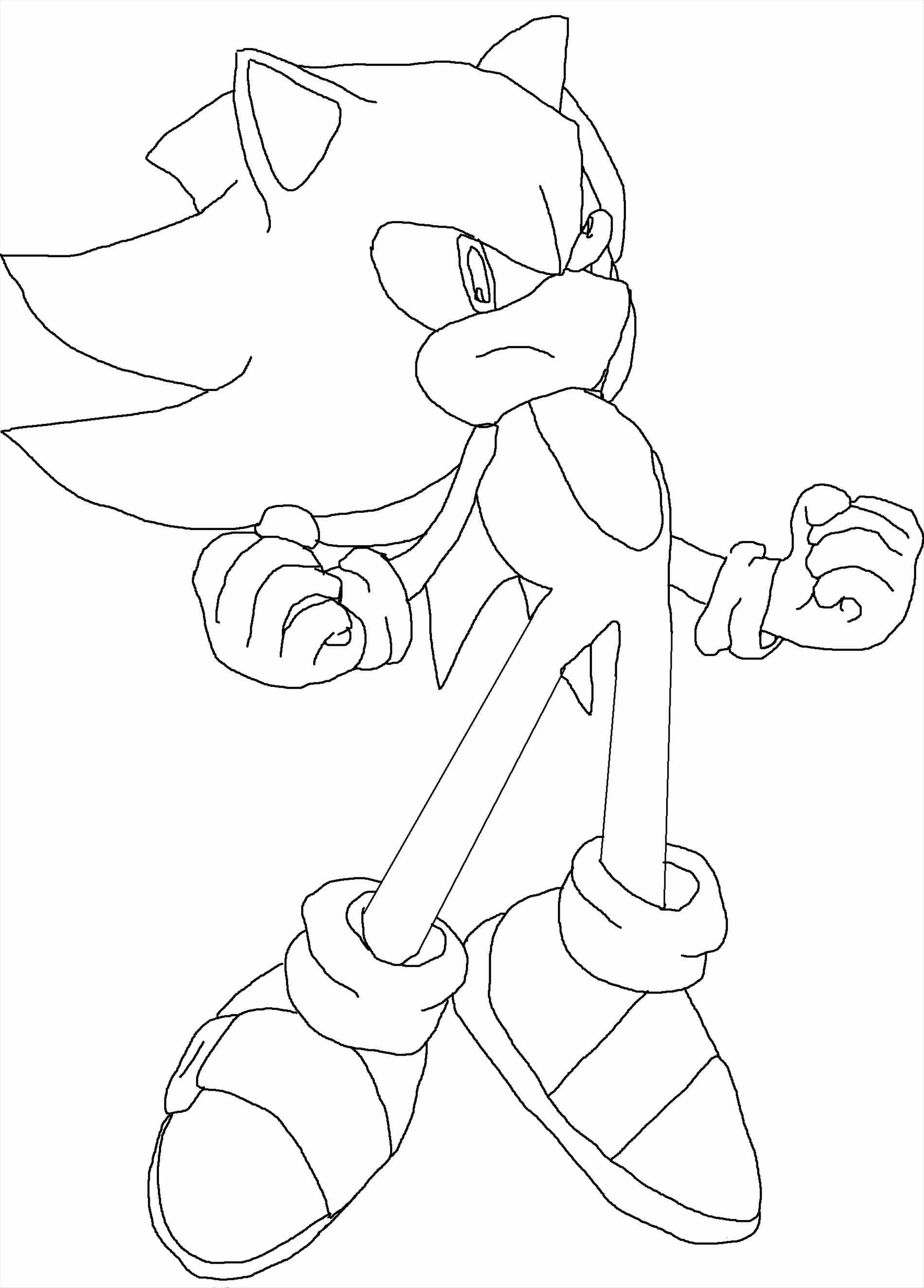 Super Sonic Coloring Pages Free Printable 54