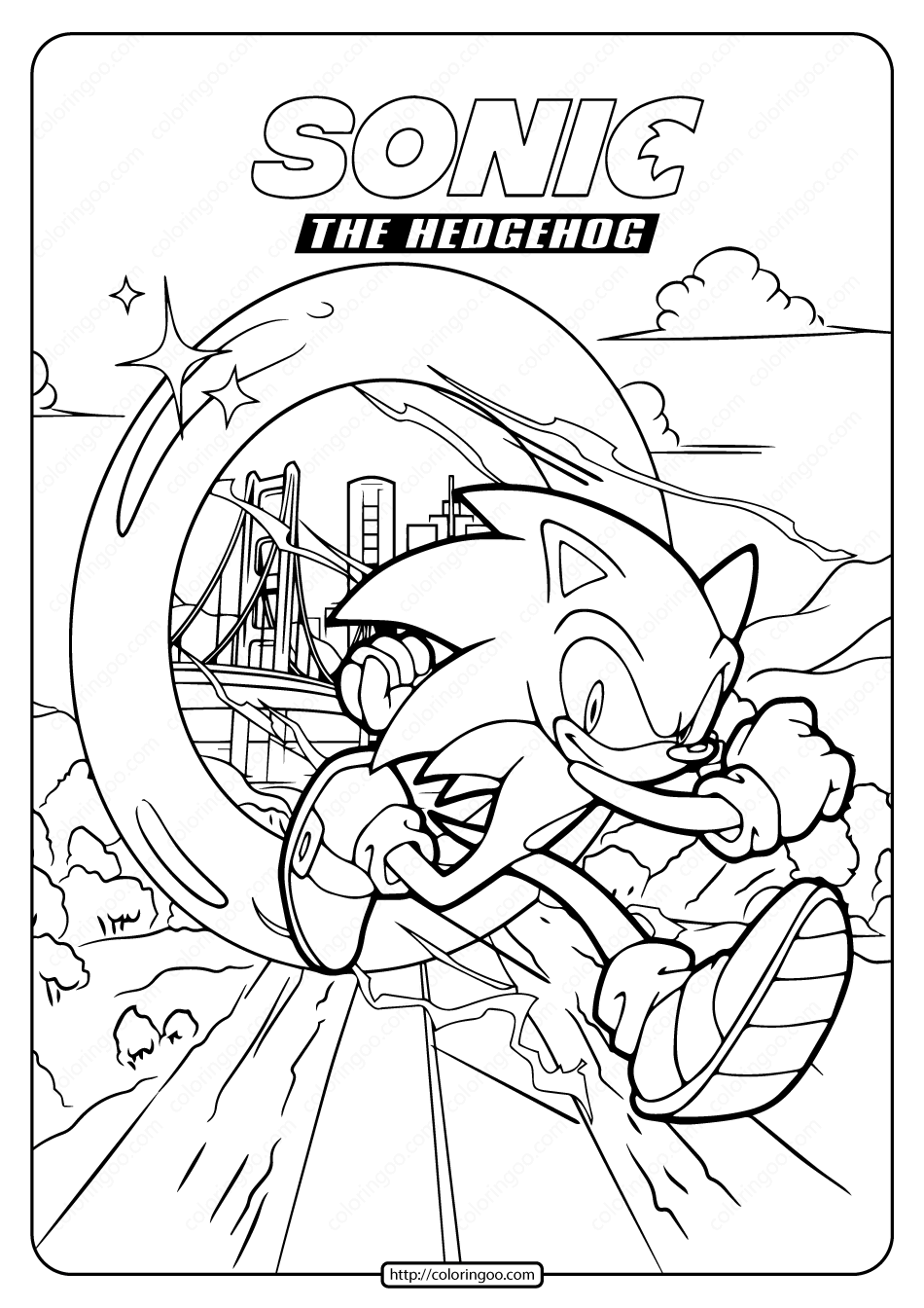 Super Sonic Coloring Pages Free Printable 57