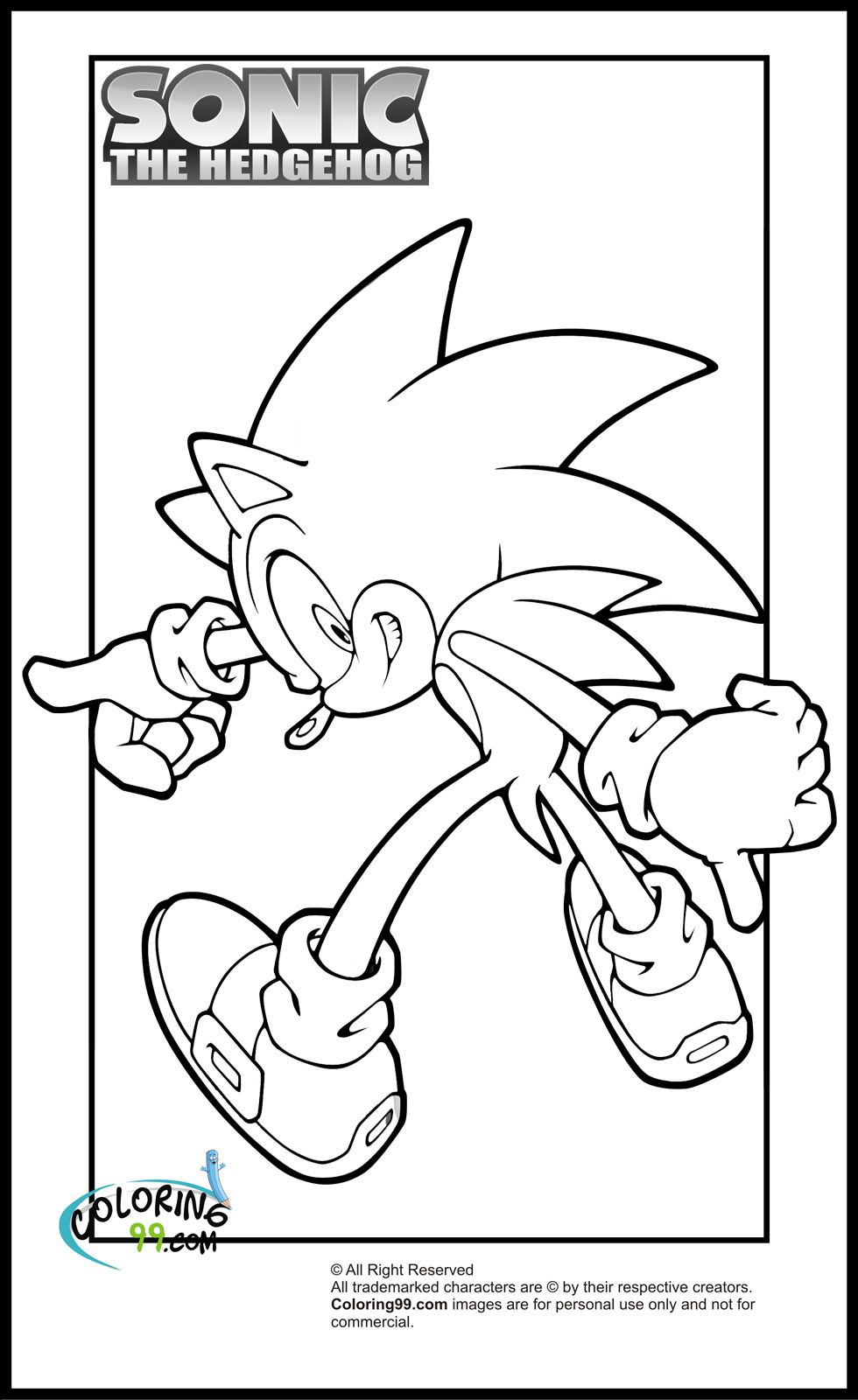 Super Sonic Coloring Pages Free Printable 58