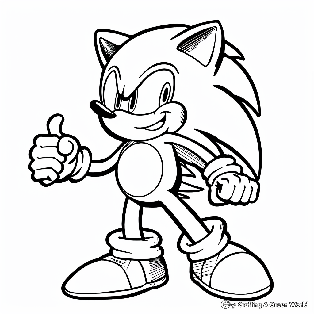 Super Sonic Coloring Pages Free Printable 69