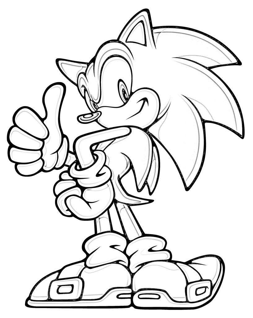 Super Sonic Coloring Pages Free Printable 71