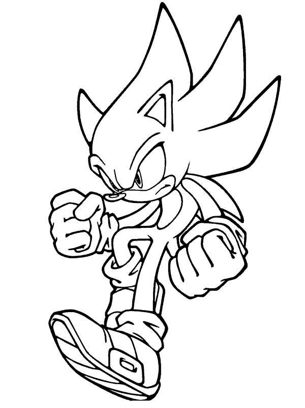 Super Sonic Coloring Pages Free Printable 74