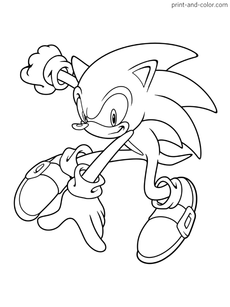 Super Sonic Coloring Pages Free Printable 75