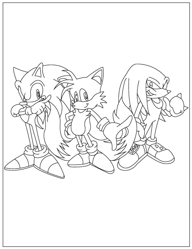 Super Sonic Coloring Pages Free Printable 77