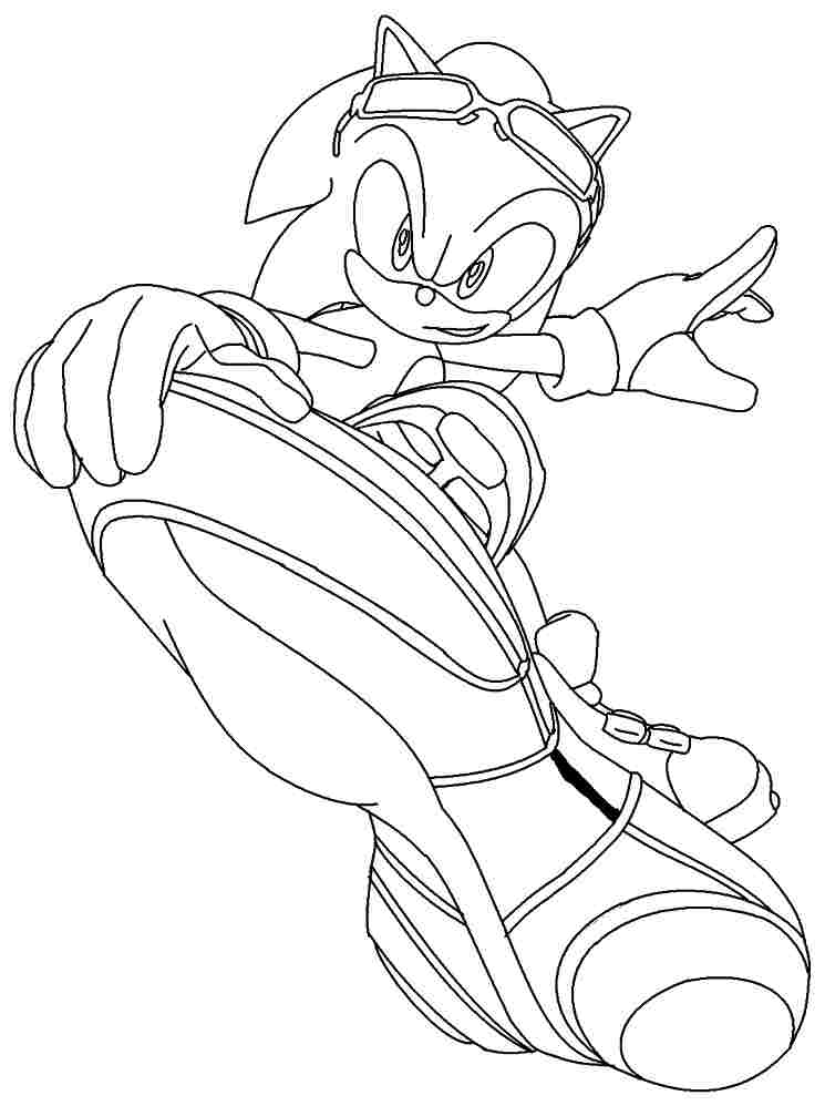 Super Sonic Coloring Pages Free Printable 8