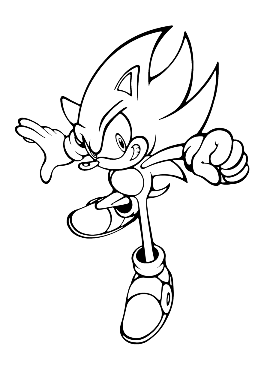 Super Sonic Coloring Pages Free Printable 82