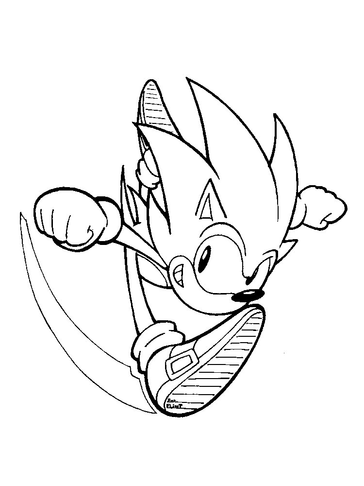 Super Sonic Coloring Pages Free Printable 84