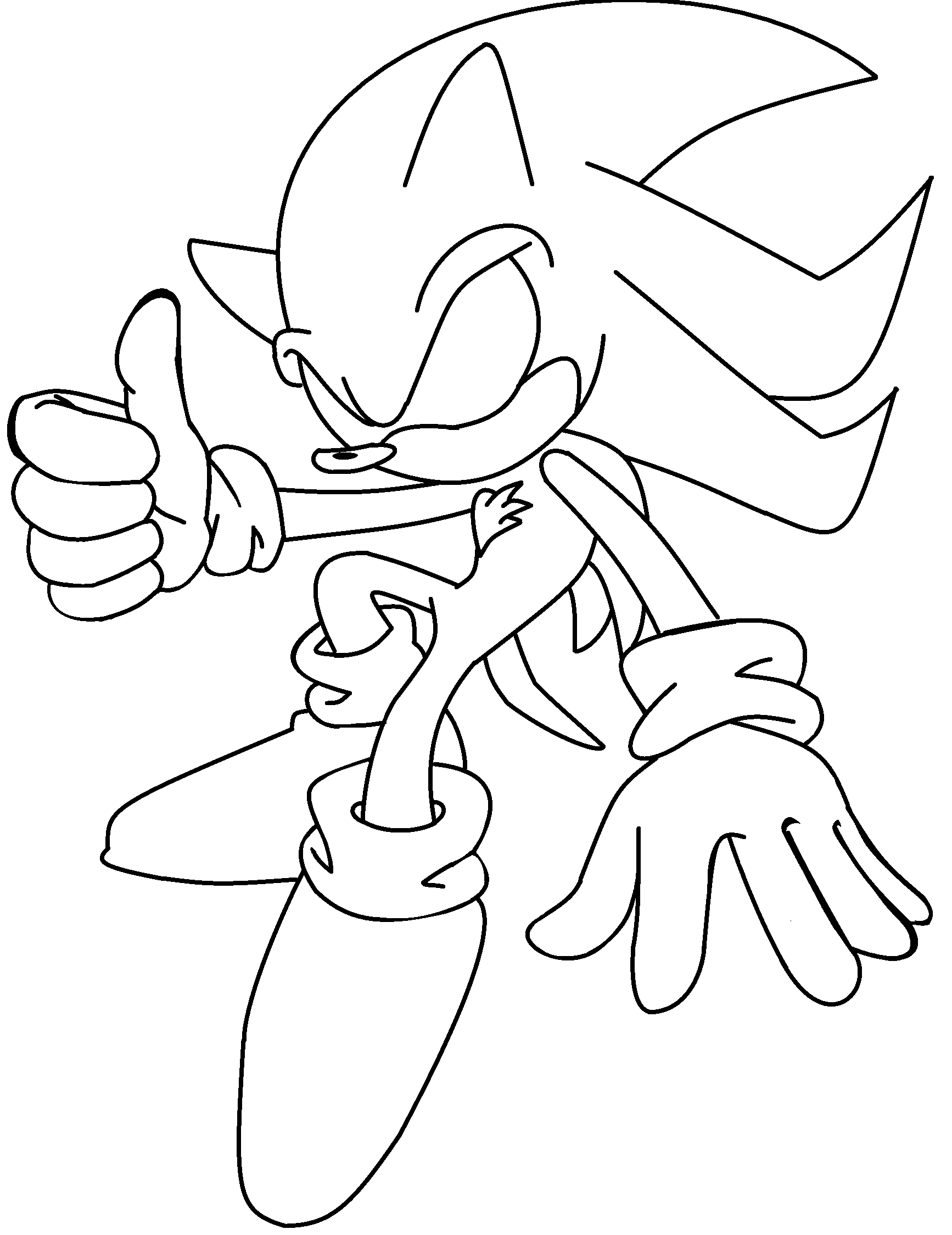 Super Sonic Coloring Pages Free Printable 9