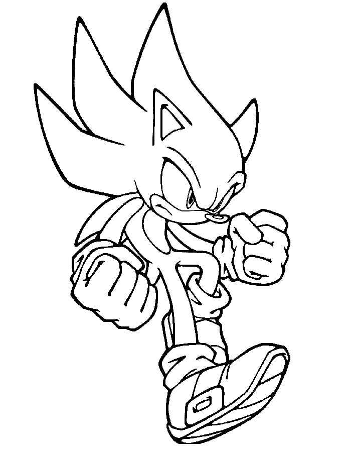 Super Sonic Coloring Pages Free Printable 93