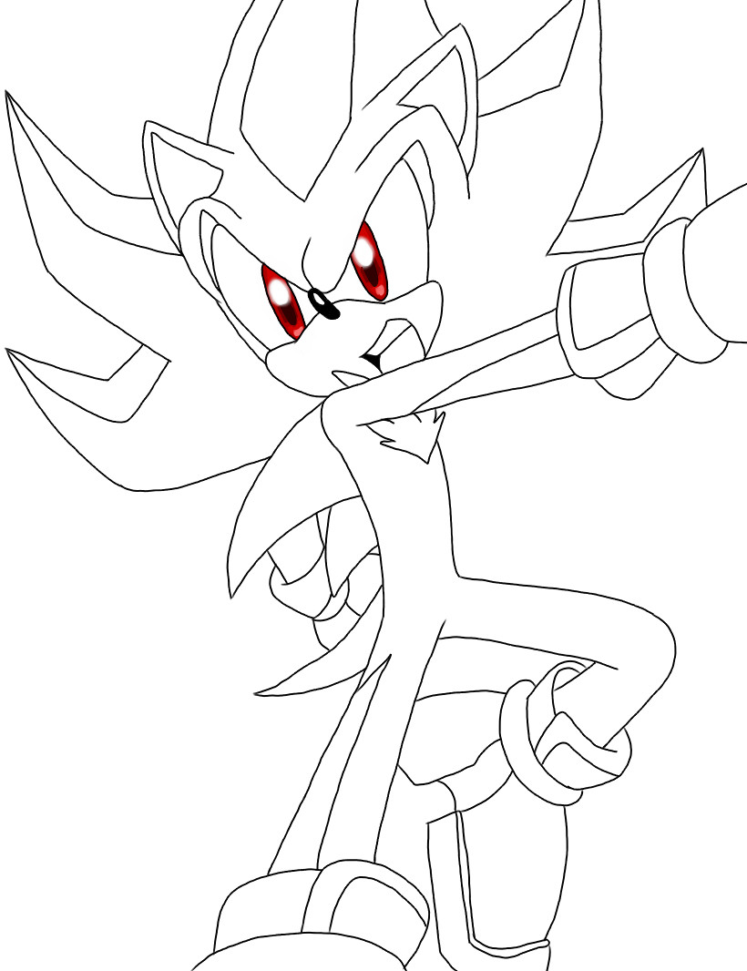 Super Sonic Coloring Pages Free Printable 94