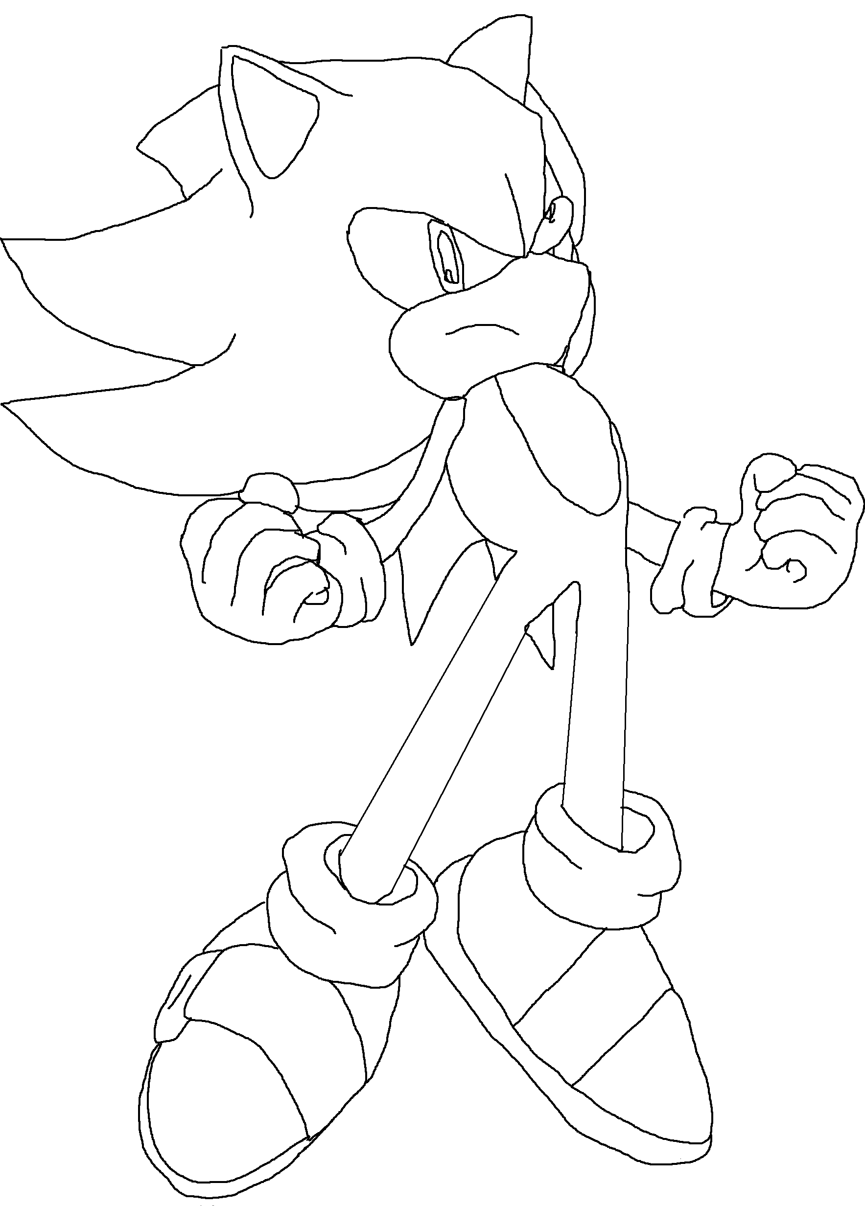 Super Sonic Coloring Pages Free Printable 97