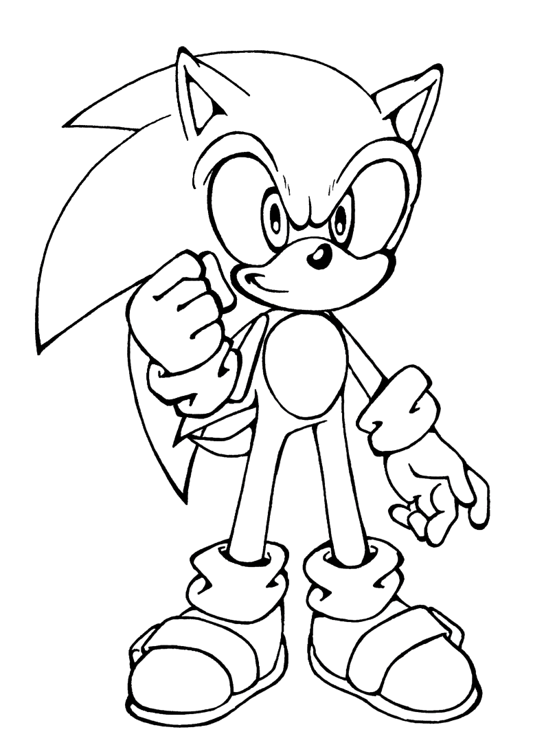 Super Sonic Coloring Pages Free Printable 99