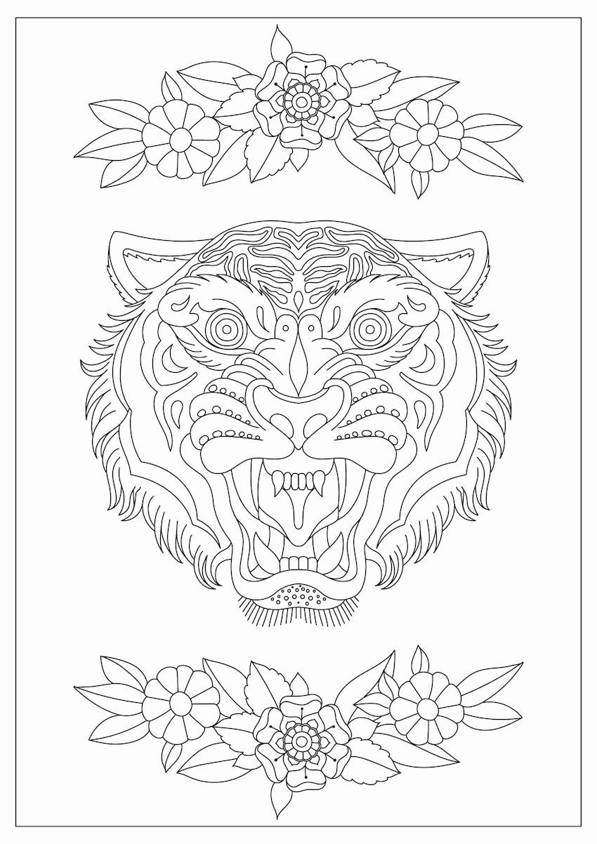 Tiger Coloring Pages Free Printable 125