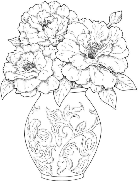 100+ Flower Coloring Pages for Adults 102