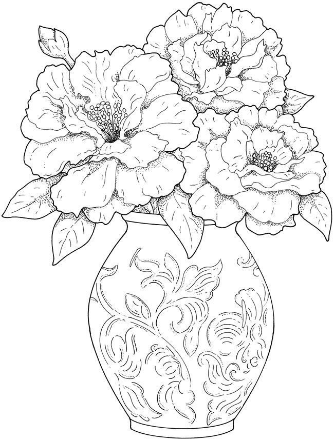 100+ Flower Coloring Pages for Adults 104