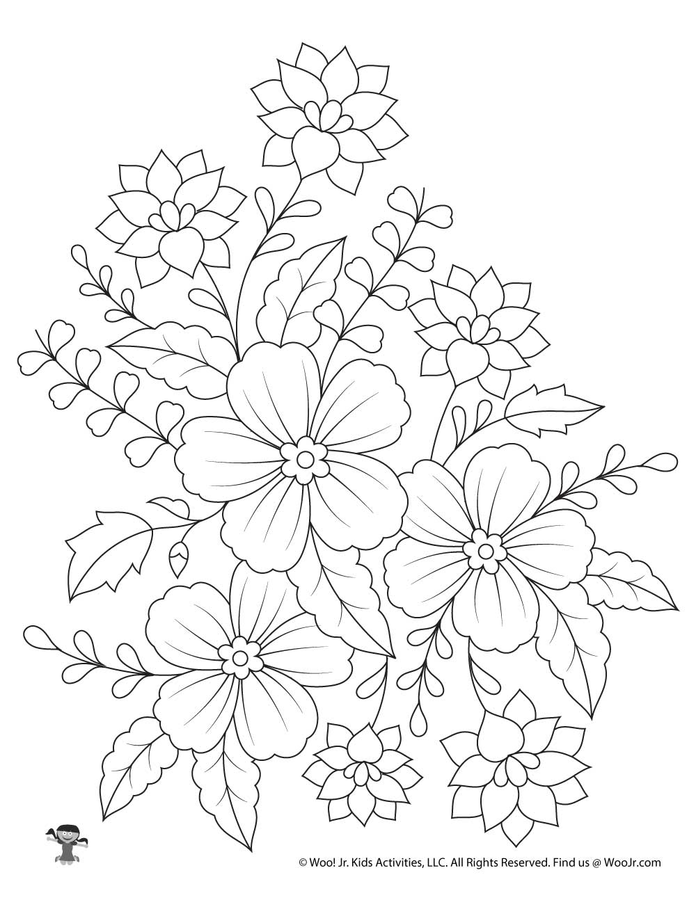 100+ Flower Coloring Pages for Adults 109