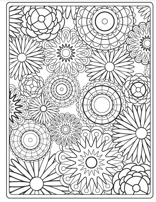 100+ Flower Coloring Pages for Adults 114