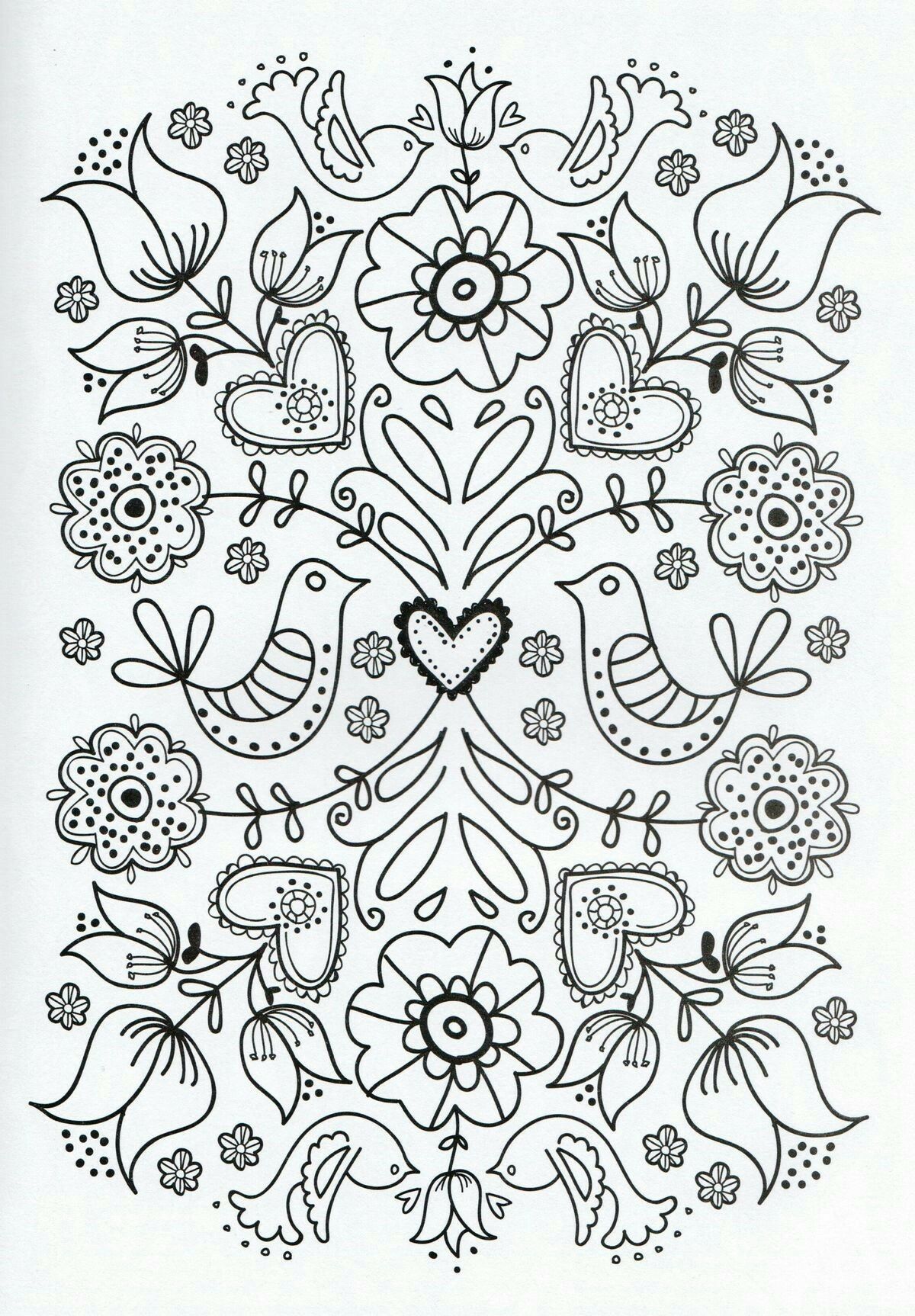 100+ Flower Coloring Pages for Adults 16